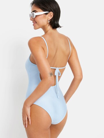 LSCN by LASCANA Bustier Badpak 'Nele' in Blauw: terug