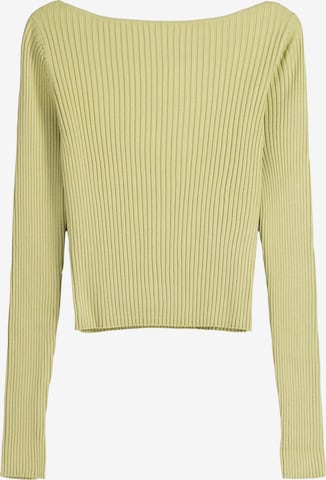 Pull-over Bershka en jaune : devant