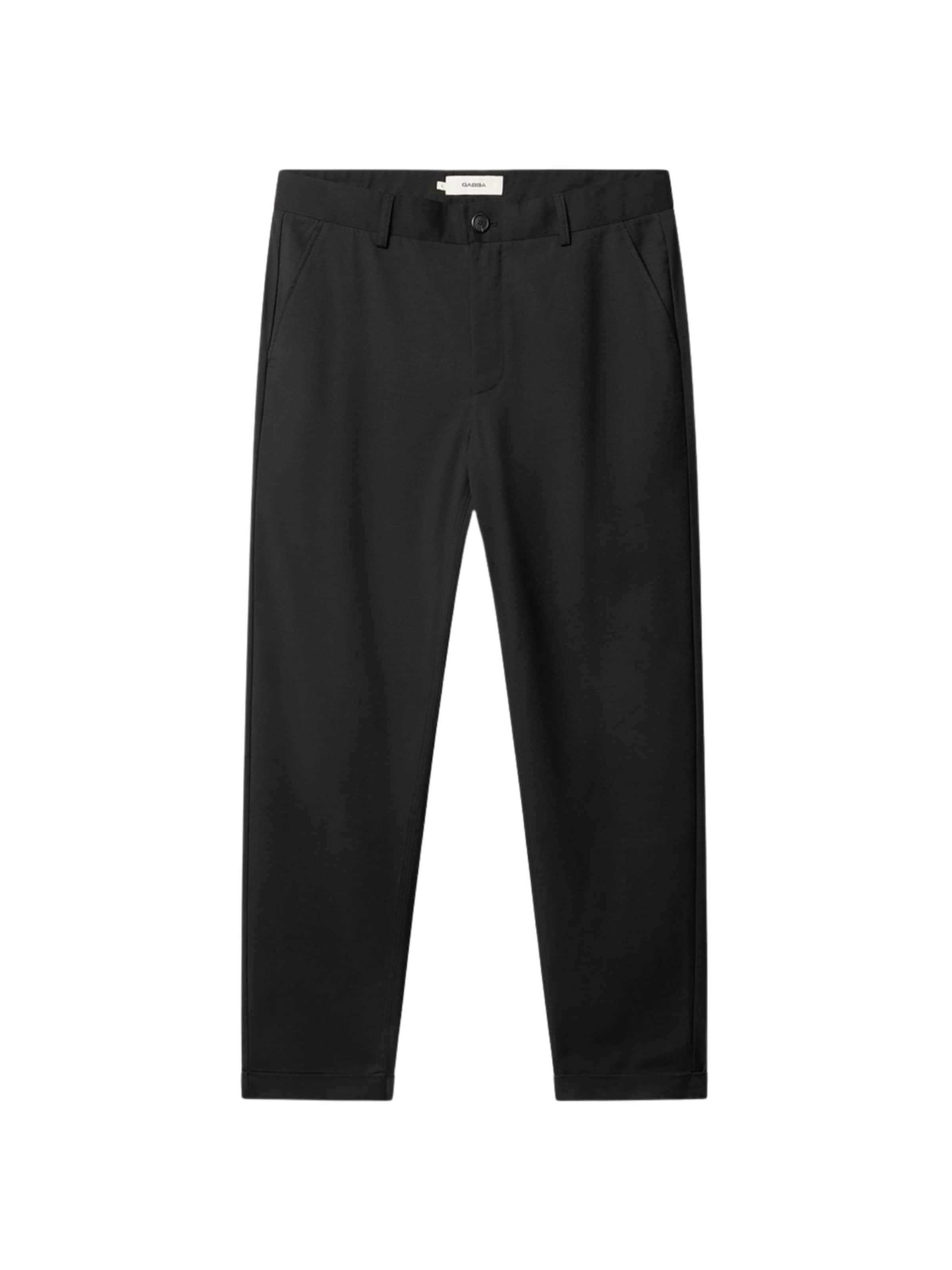 Regular Pantalon ' GABjoe Turnup ' GABBA en noir : devant