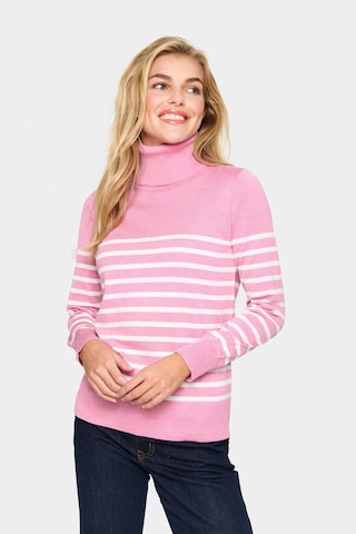 SAINT TROPEZ Trui 'MilaSZ' in Roze: voorkant