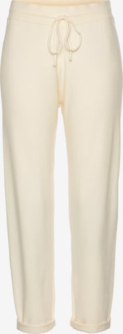 LASCANA Tapered Pants in White: front