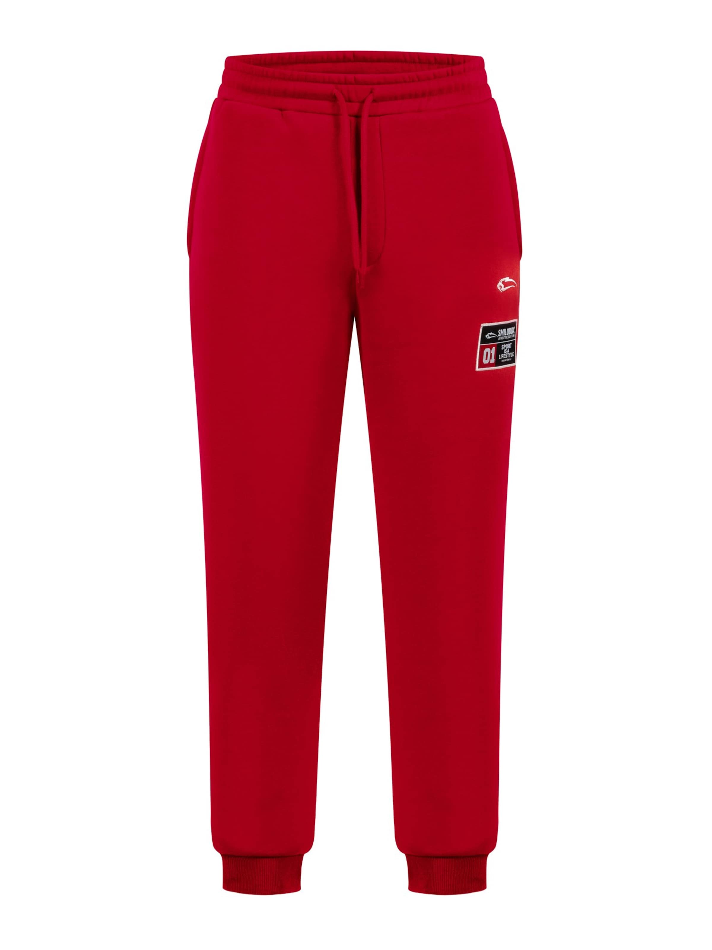 Smilodox Pantalon 'Rayk' en bordeaux, Vue avec produit