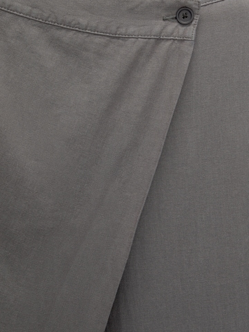 Pull&Bear Ohlapna forma Hlače | siva barva