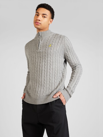 BRAVE SOUL Пуловер в сиво: отпред