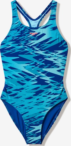 SPEEDO T-Shirt Badeanzug in Blau: Vorderseite