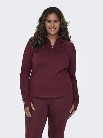 Only Play Curvy Performance Shirt in Red: front