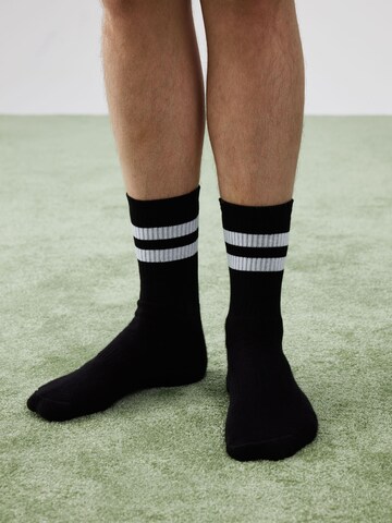 ABOUT YOU x Rewinside Ponožky 'Timo' – černá: přední strana
