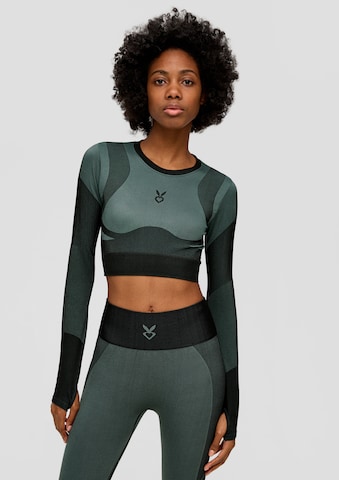 QS Shirt in Groen: voorkant