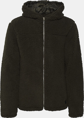 !Solid Fleece Jacket in Black: front