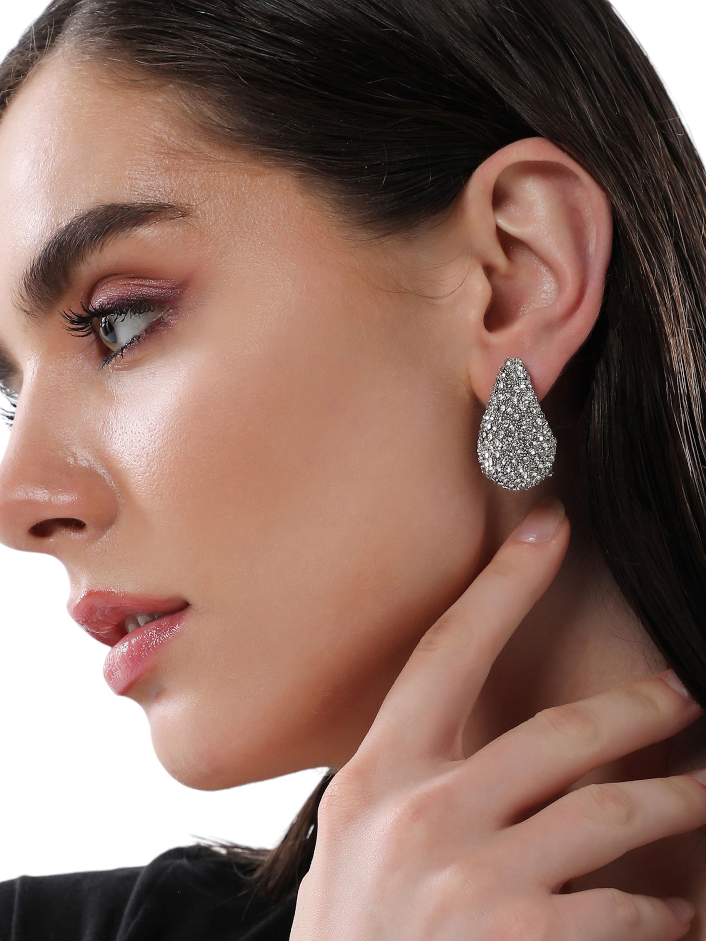 Orecchini ' Peninna ' di SOHI in argento: frontale