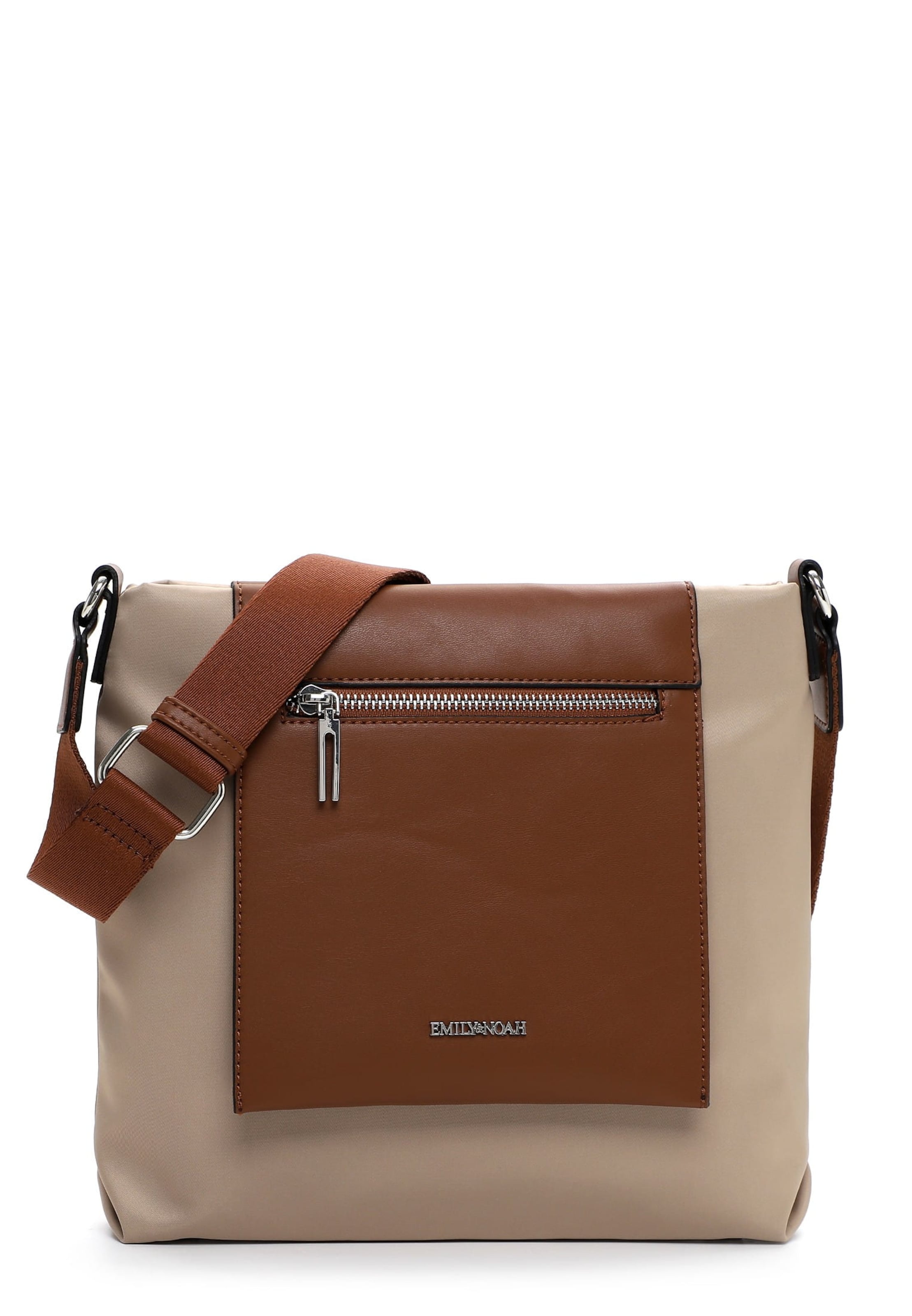 Emily & Noah Skuldertaske 'Elaura' i brun: forside