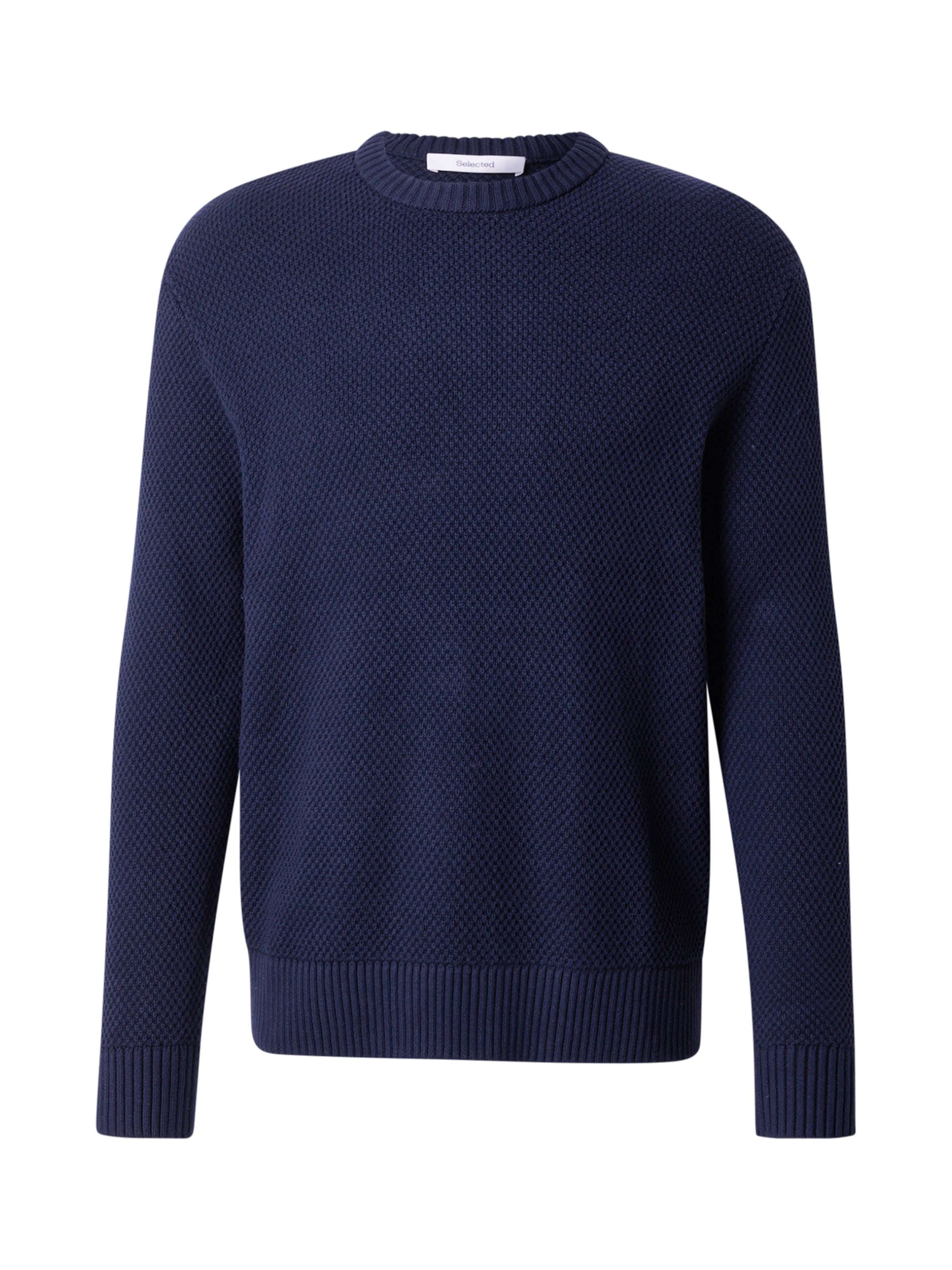 Pull-over 'SLHHENNY' SELECTED en bleu : devant