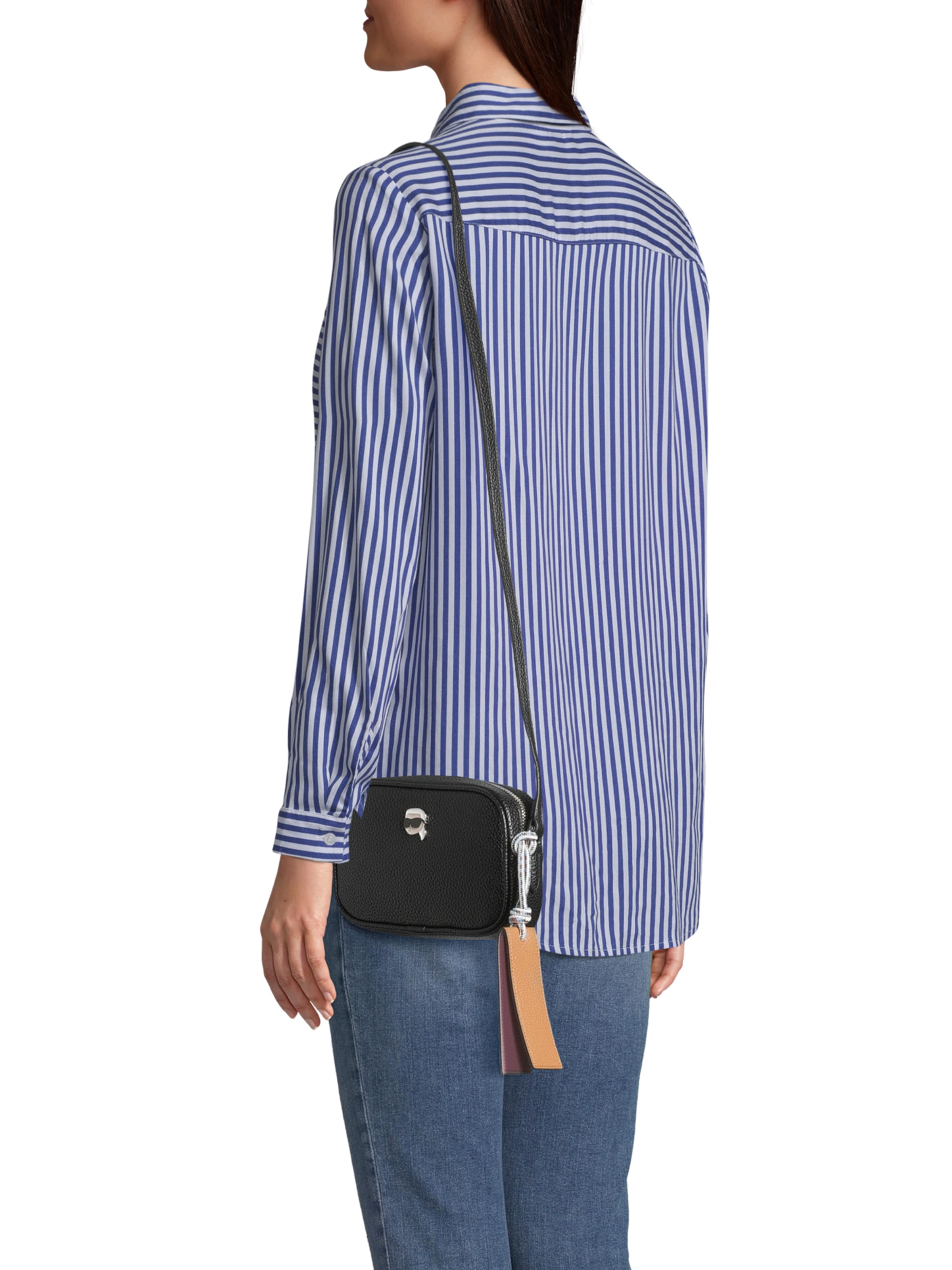 Karl Lagerfeld Crossbody Bag 'IKON PEBBLE' in Black