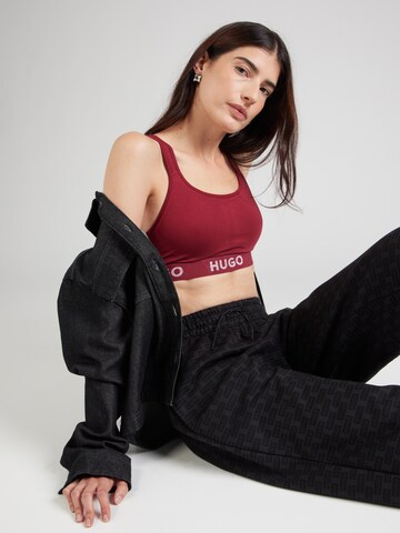 HUGO Bustier Melltartó - piros: elől