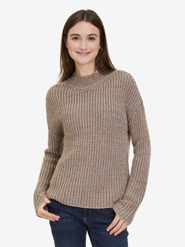 Pull-over Betty & Co en marron : devant