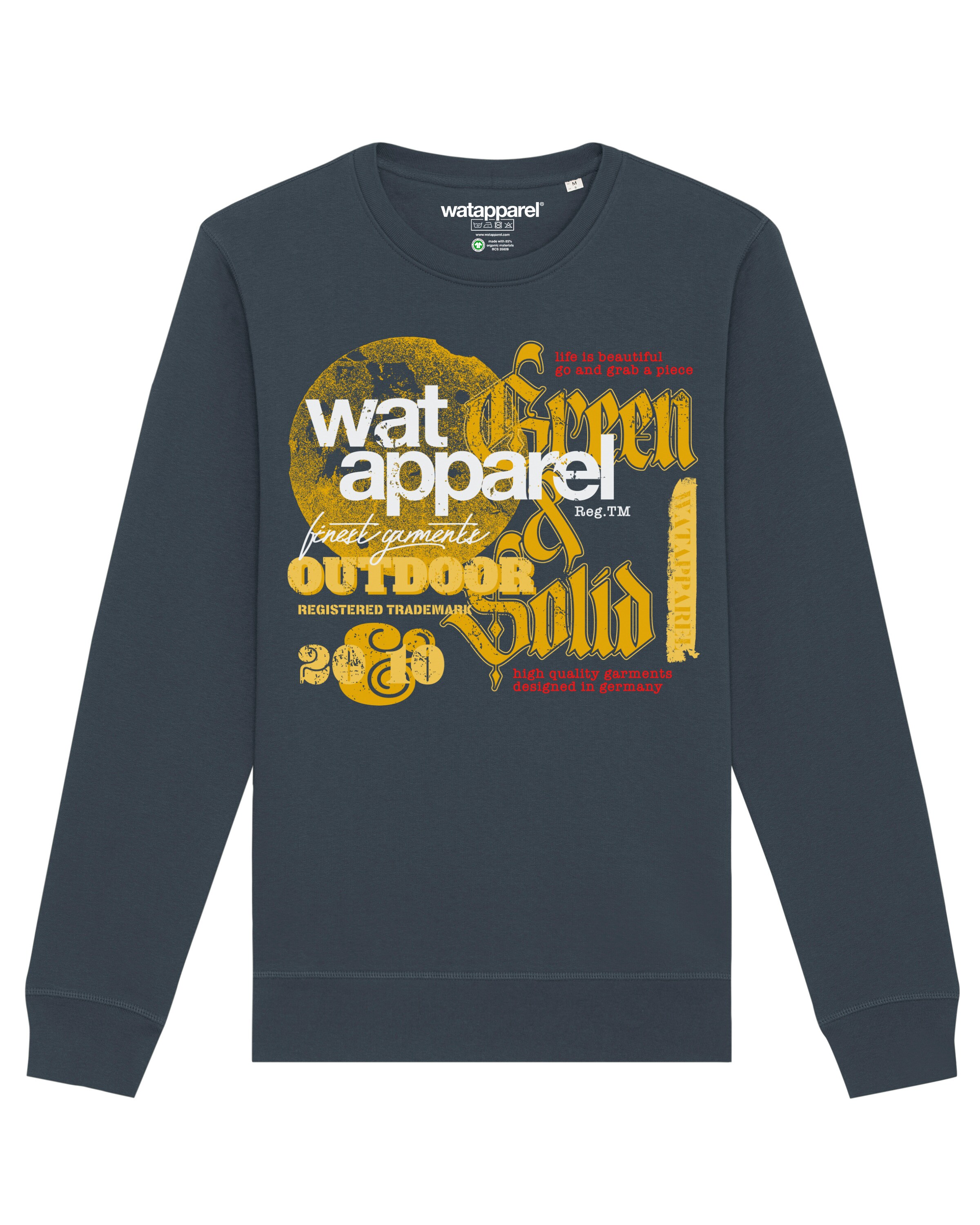 Sweat-shirt Watapparel en gris : devant