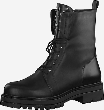 TAMARIS Lace-Up Ankle Boots in Black: front