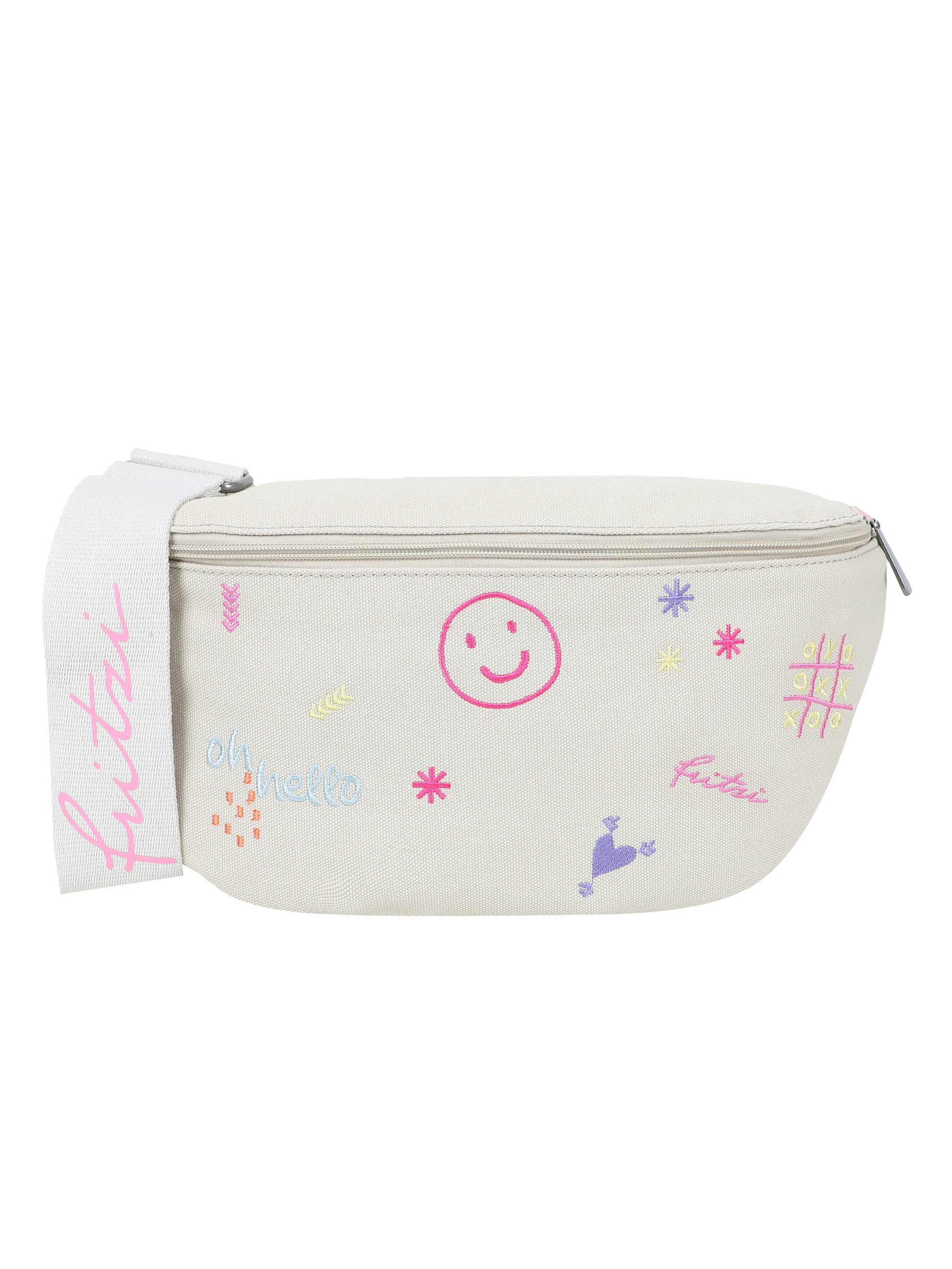 Fritzi aus Preußen Crossbody Bag 'Bum Bag Big Limited Embro Fun' in Beige: front