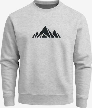 Neverless Sweatshirt 'Berg Polygon' in Grau: Vorderseite