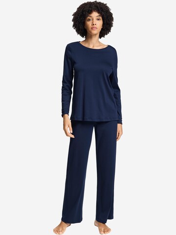 Hanro Pyjama 'Pilar' in Blauw