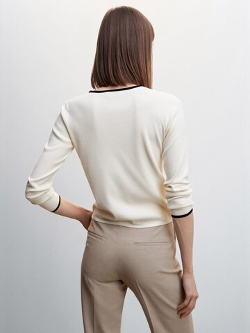 MANGO Sweater 'Piping' in Beige