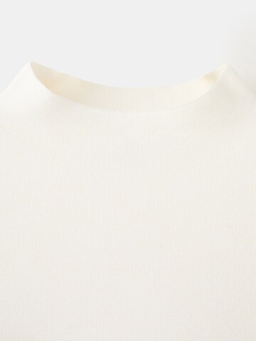 MANGO Pulover 'CHIMNEY' | bež barva