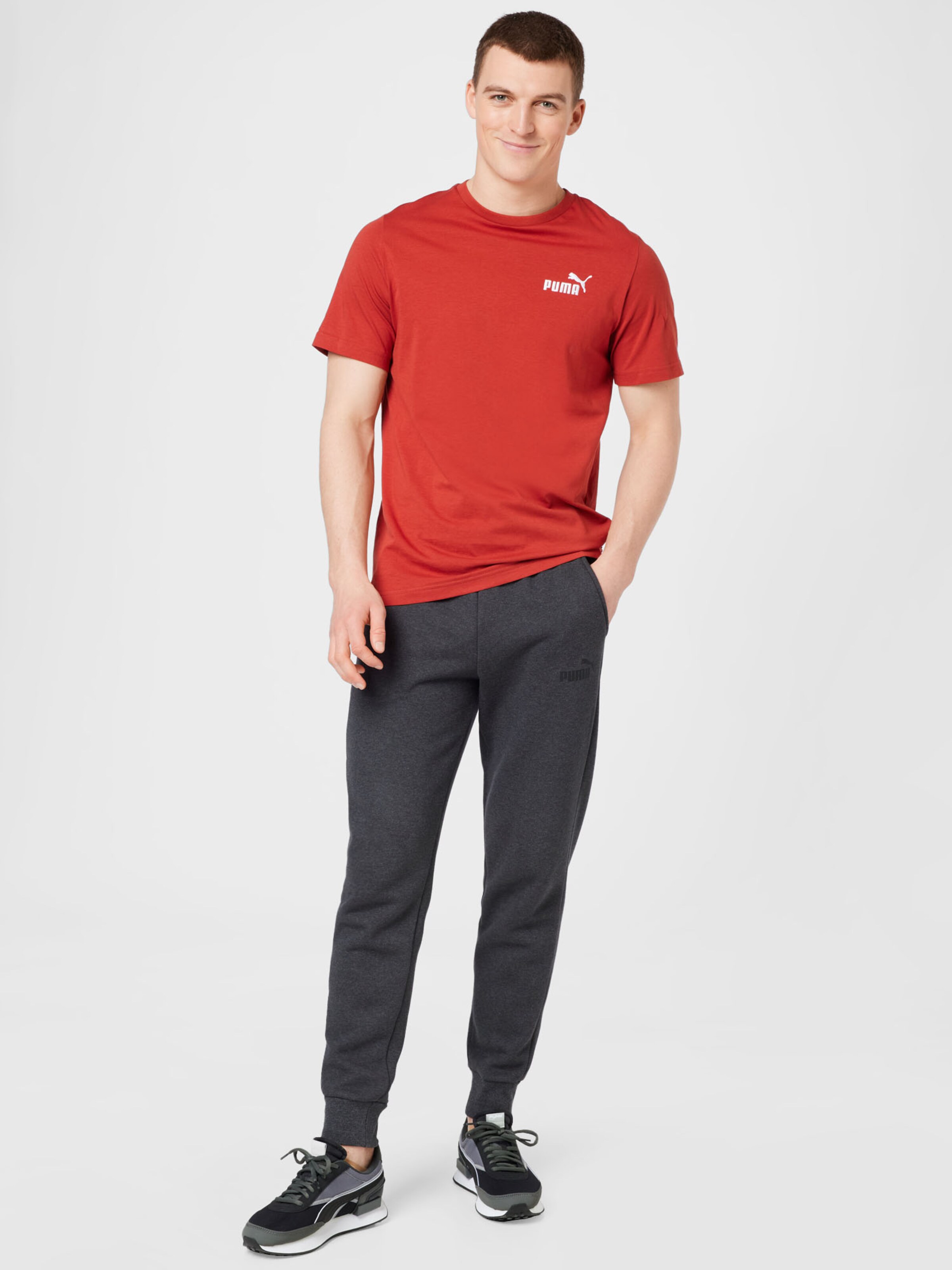Männer Sportarten PUMA T-Shirt 'Embroidery' in Rot - MB18343 Männer Sportarten PUMA T-Shirt 'Embroidery' in Rot - MB18343