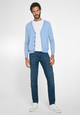 Louis Sayn Gebreid vest 'New Wool' in Blauw