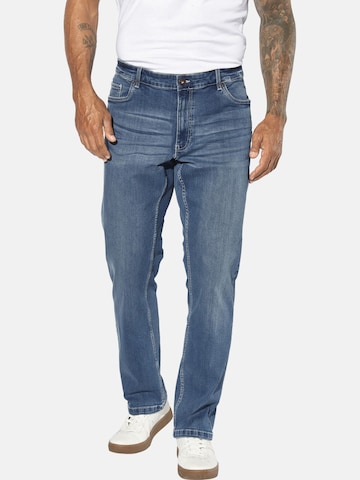 Jan Vanderstorm Loose fit Jeans ' Fjordsen ' in Blue: front