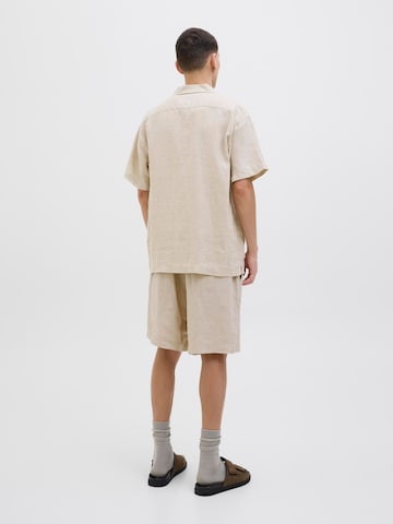 JACK & JONES Comfort fit Button Up Shirt in Grey