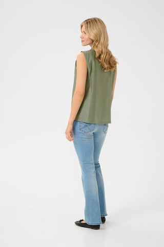 Cream Blouse in Groen
