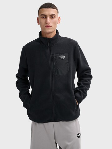 Hummel Fleece jas in Zwart: voorkant