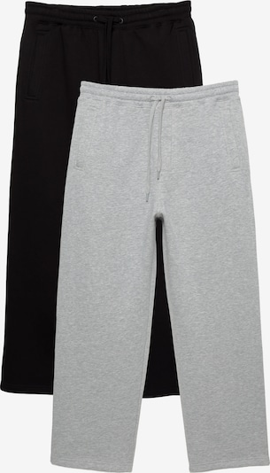 Pull&Bear Housut värissä vaaleanharmaa / musta, Tuotenäkymä