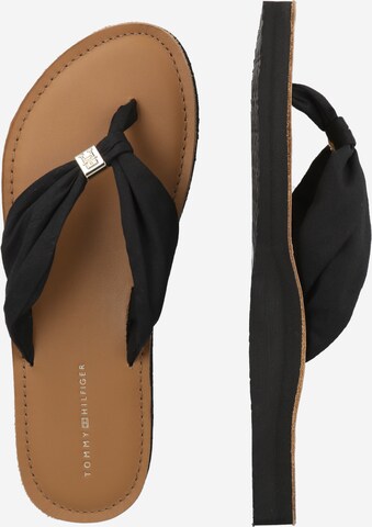 TOMMY HILFIGER T-Bar Sandals in Black