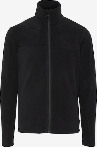 CHIEMSEE Fleece Jacket in Black: front