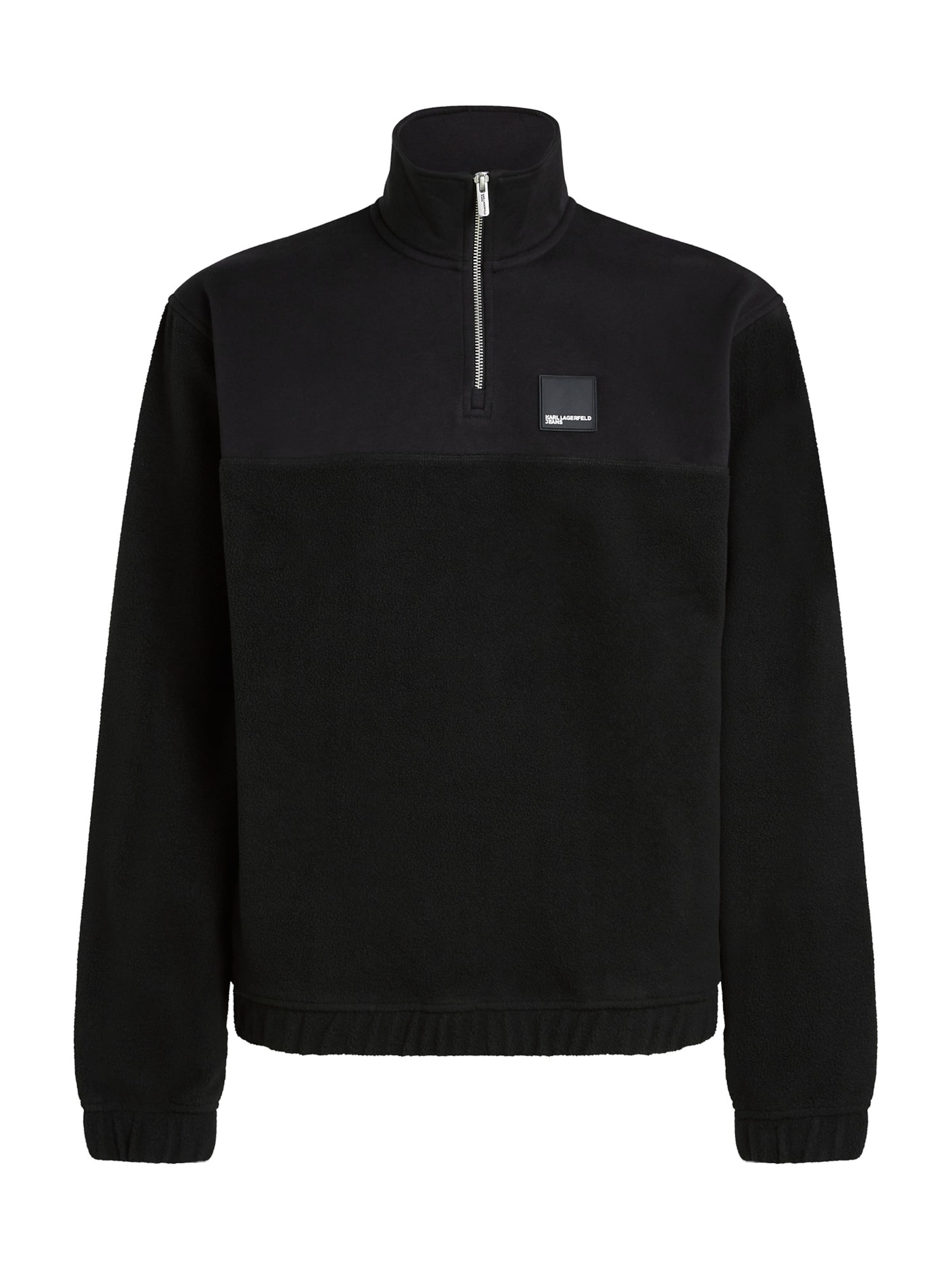 KARL LAGERFELD JEANS Tréning póló - fekete: elől