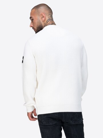 LONSDALE Svetr 'Moycullen' – bílá