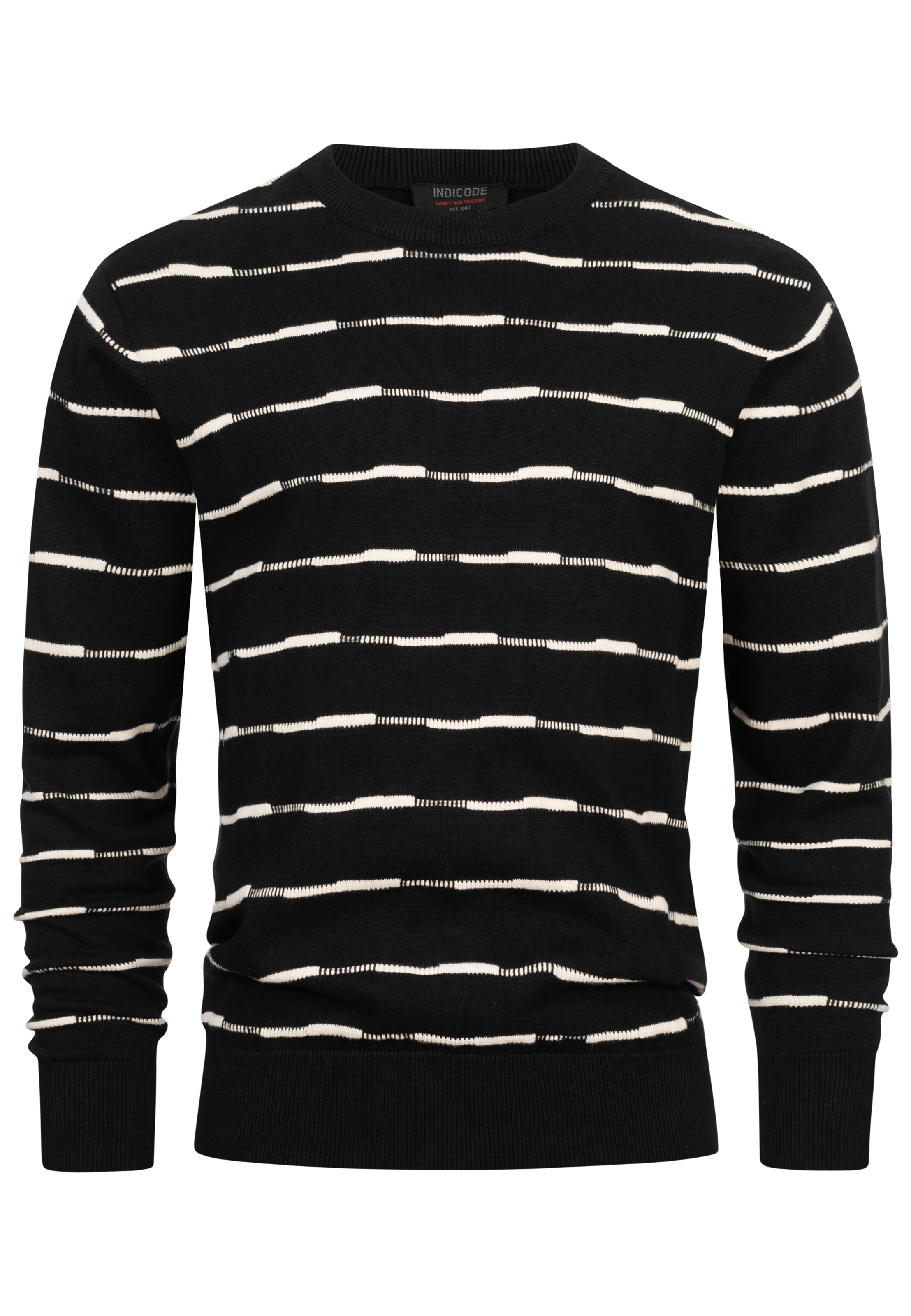 INDICODE JEANS Sweater 'INCapowlax' in Black: front