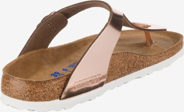 BIRKENSTOCK T-Bar Sandals 'Gizeh' in Gold