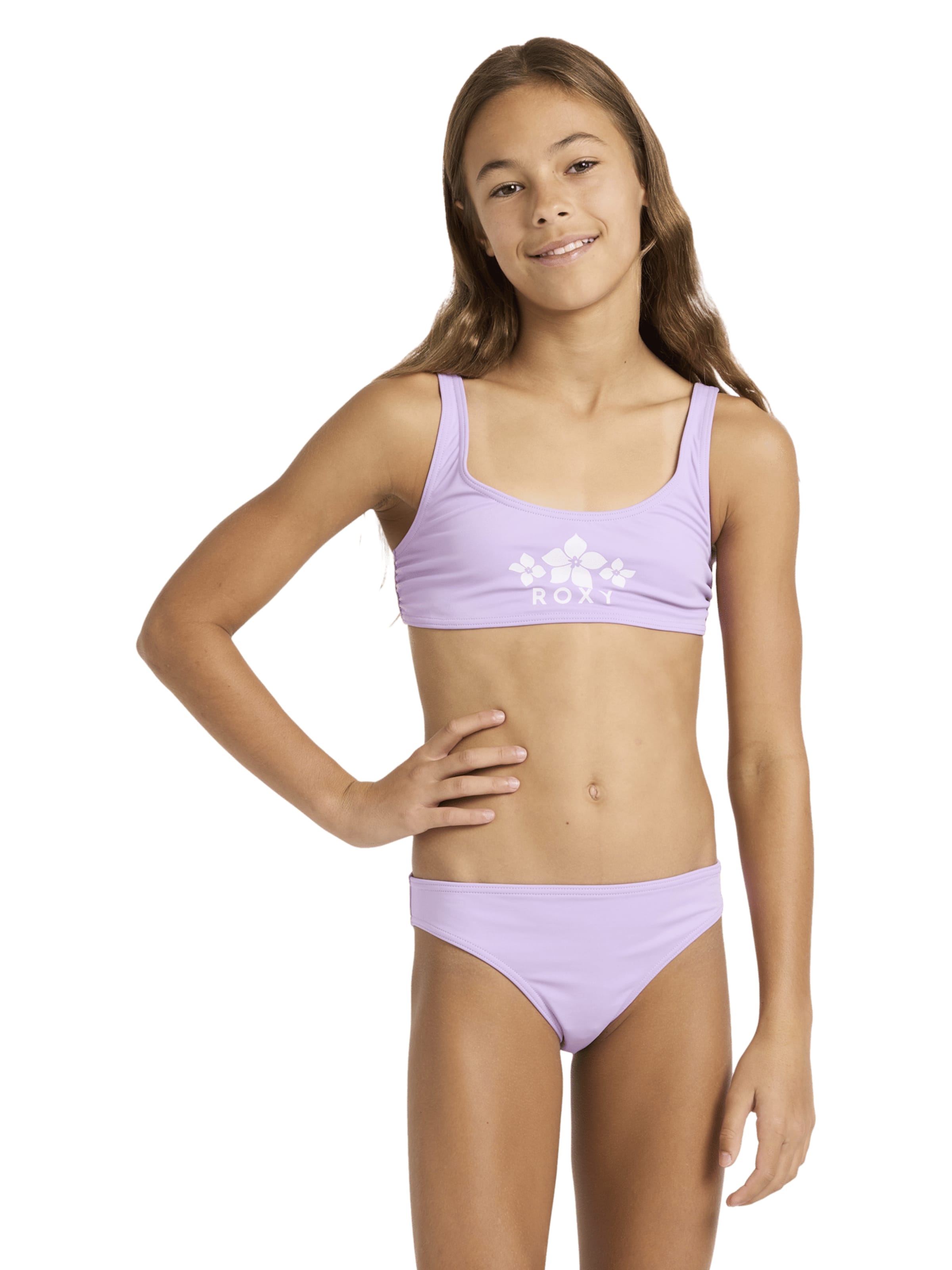 ROXY Bralette Bikini 'Solid Active' in Purple: front