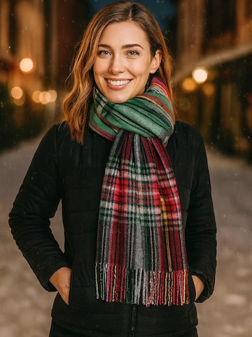 COLLEZIONE ALESSANDRO Scarf 'Multi' in Green: front