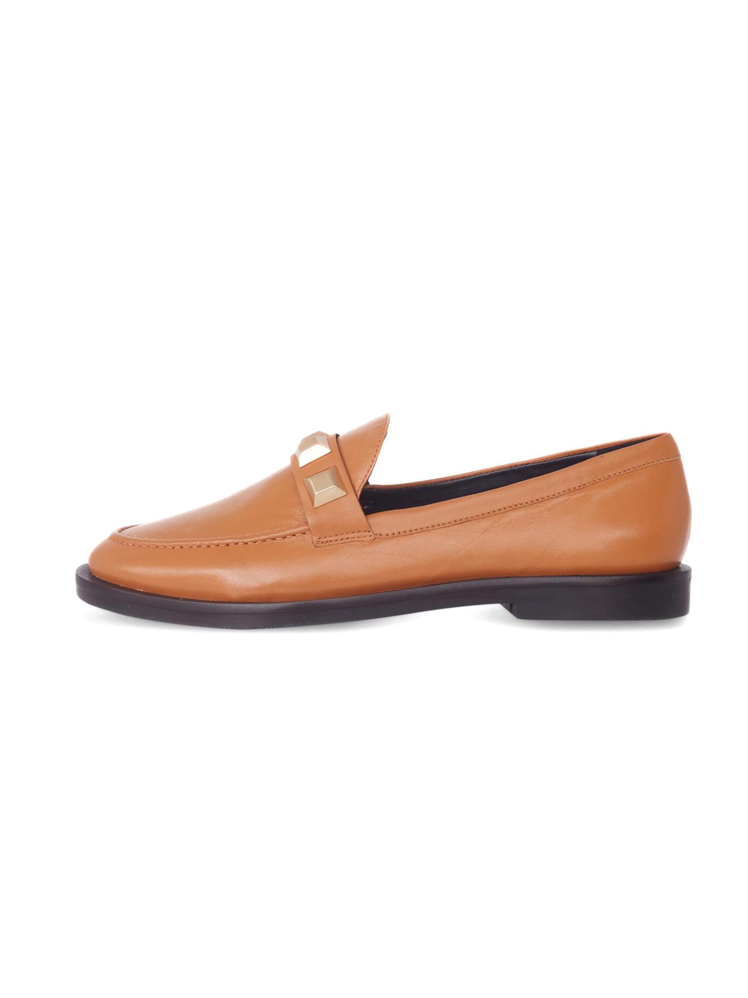 Mocassino 'Mocassins Caete en cuir' di Mangara Atelier in marrone: frontale