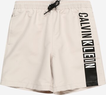 Calvin Klein Swimwear Swimming shorts 'Intense Power' in Beige: front