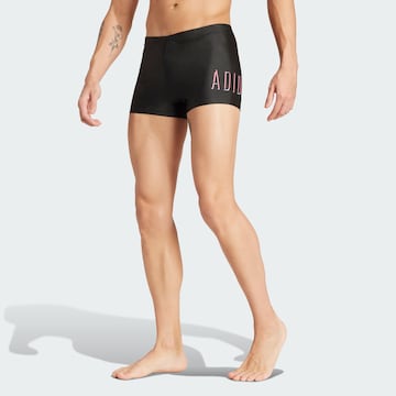 ADIDAS PERFORMANCE Athletic Swim Trunks 'Lineage' in Black: front