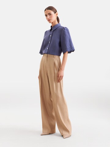 SEIDENSTICKER Bluse 'Uni' in Blau