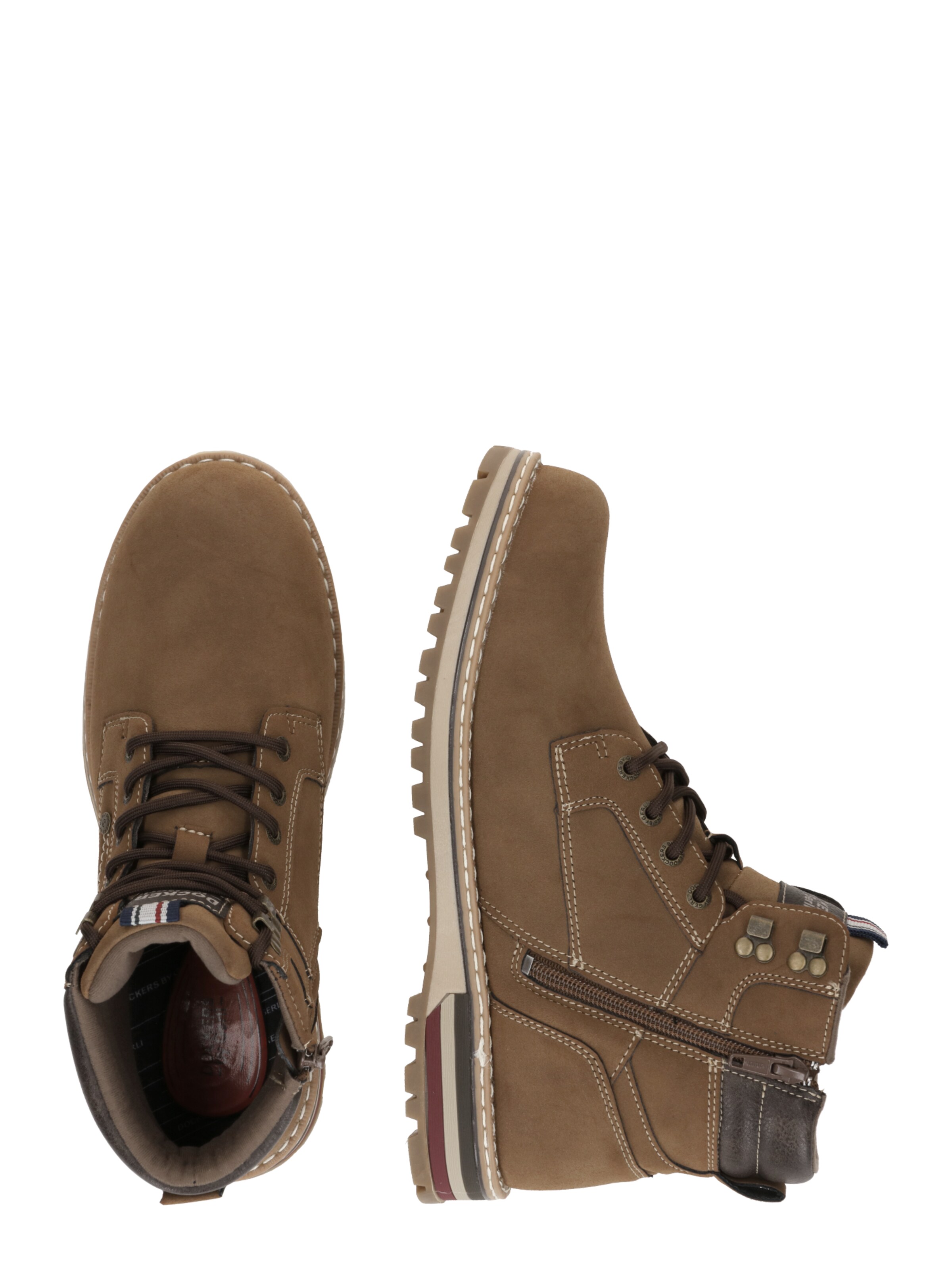 Dockers by Gerli Šněrovací boty – hnědá