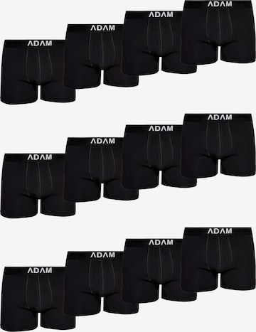 Adam Boxershorts '12er Pack' in Schwarz: Vorderseite