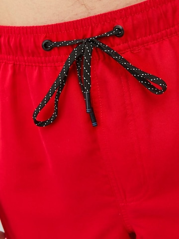 JACK & JONES Kratke kopalne hlače 'Fiji' | rdeča barva