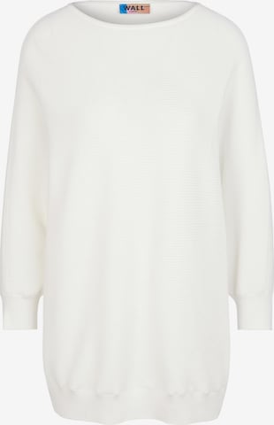 WALL London Oversized Sweater in White: front