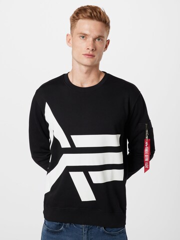 ALPHA INDUSTRIES Sweatshirt in Schwarz: predná strana